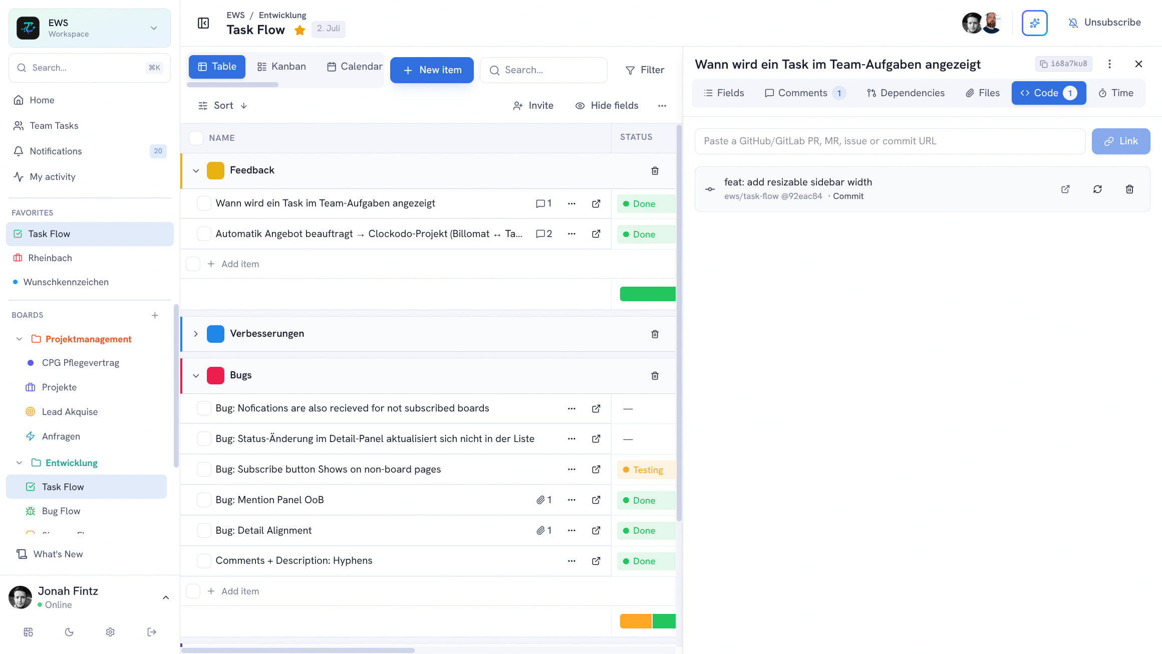 Integration Git — 1